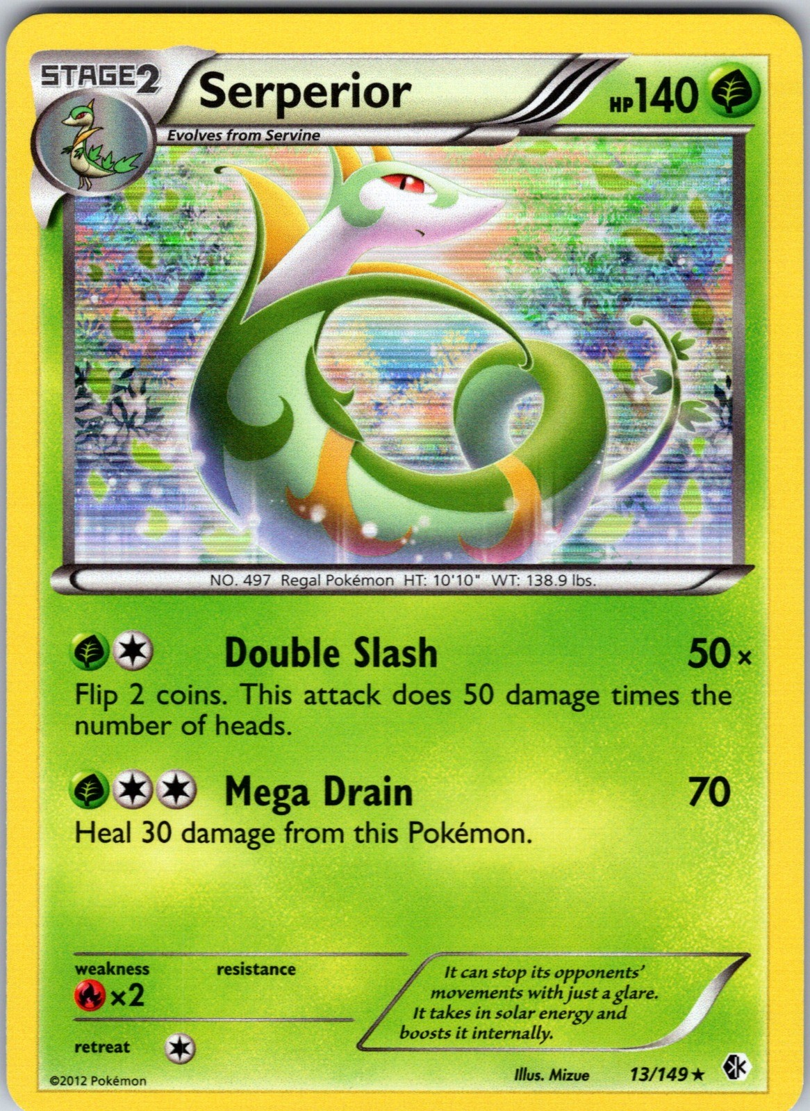 Serperior Holo Holo Rare Boundaries Crossed 13/149 NM