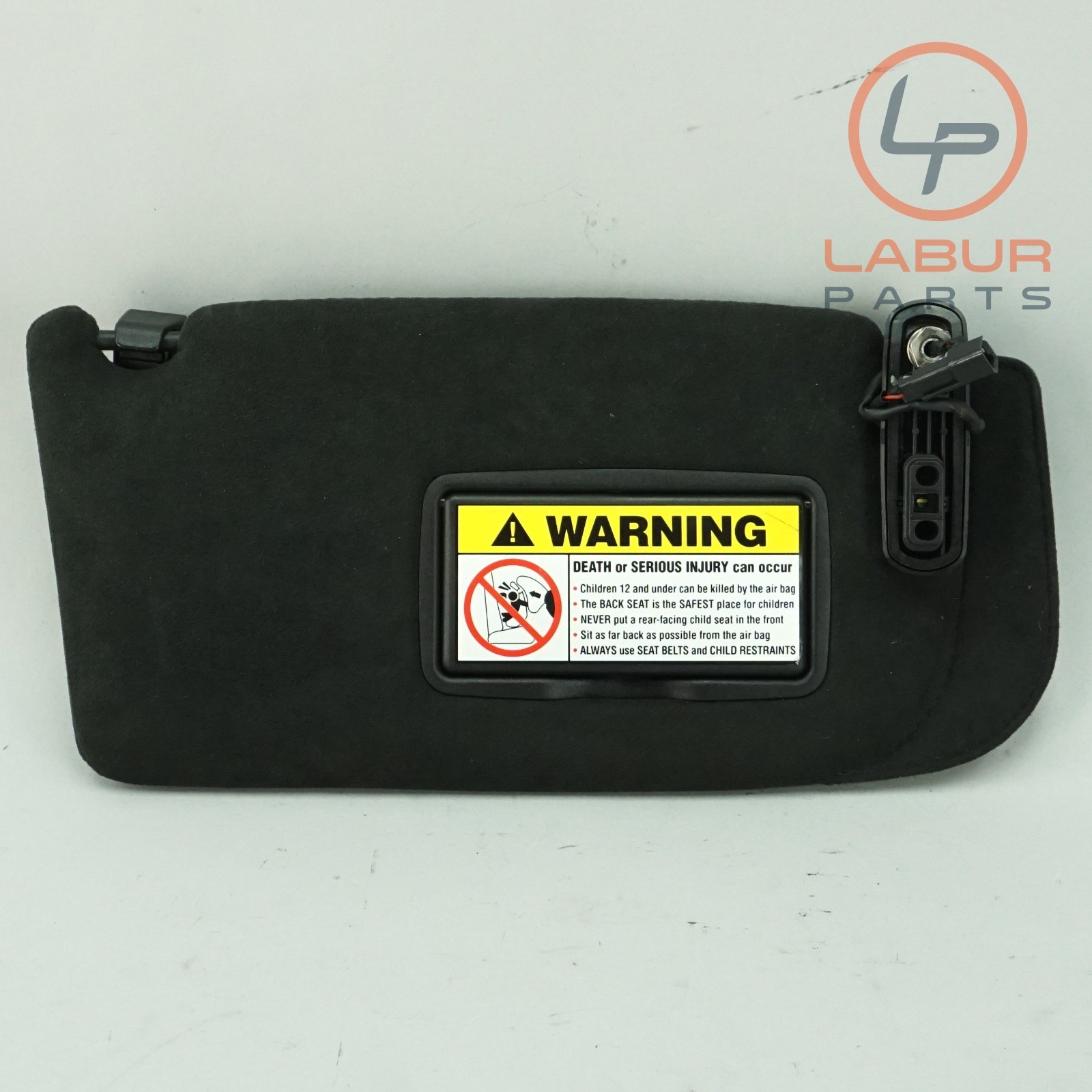 M139 03-13 Maserati Quattroporte Front Right Suede Sun Visor w/ Mirror Blk A1183
