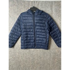 GAP Kids Large Navy Quilted Puffer Jacket with Hood