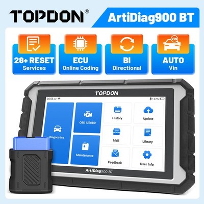 TOPDON AD900BT Auto Diagnostic Tool 28+ Reset Services ABS Bleeding DPF Injector