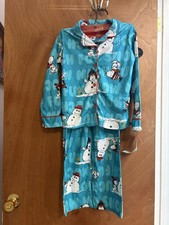 NWT Peanuts Snoopy Flannel Christmas Pajamas kids size 8