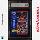 1991 FLEER #375 MICHAEL JORDAN TEAM LEADER KSA 9.5