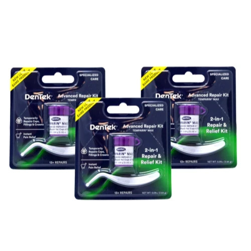 DenTek Temparin Max Advanced Repair Kit Lost Filling 2-in-1 3 Pack Kit