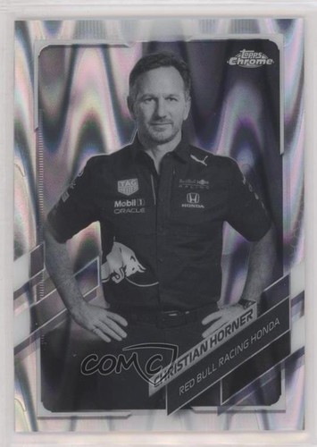 Christian Horner [Black & White RayWave] #84 2021 Topps Chrome Formula 1 card