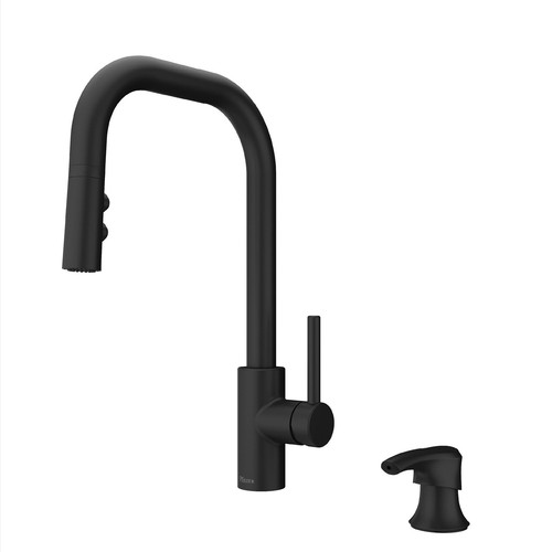 Zanna Kitchen Faucet with Pull Down Sprayer and Soap Dispenser, Single Handle...