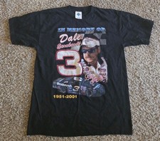 Vintage Dale Earnhardt In Memory of Memorial 1951-2001 Graphic T-Shirt Men's L