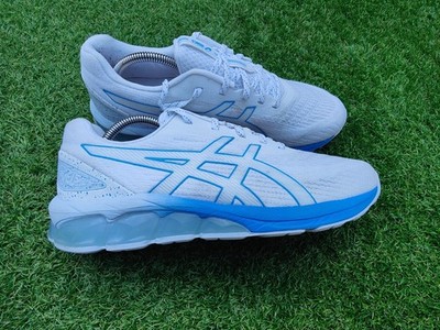 Asics Gel Quantum 180 VII Damen Sportschuhe, Größe 9,5 UK weiß blau Coast #