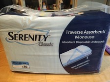 Traverse assorbenti Serenity Classic 80x180 cm. x30 bianche