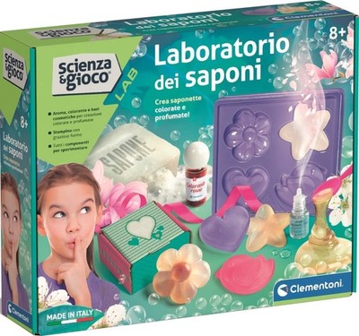 Gadget - Clementoni Giochi Sientifici Lab Laboratorio Dei Saponi Made In Italy -