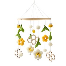 Baby Mobile for Crib, Nursery Decor, Bee Decoration for Infant, Soft