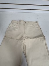 VTG 70s NEW MENS 36 X 34 SEARS WORK PAINTER CARPENTER WHITE DUNGAREES PANTS BH
