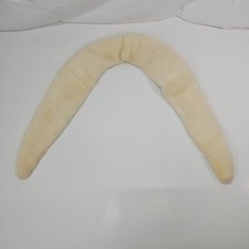 Vintage Arctic Fox Fur Collar Stole Wrap Ivory Cream w/ White Satin Lining 31"