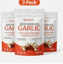 3PCS Garlic Extract 600mg Softgels (60 Count) Aged Garlic Extra