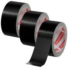 Black Duct Tape 48mm x 54m (Pack of 3) Gaffer Tape Heavy Duty 8.5Mil Hand