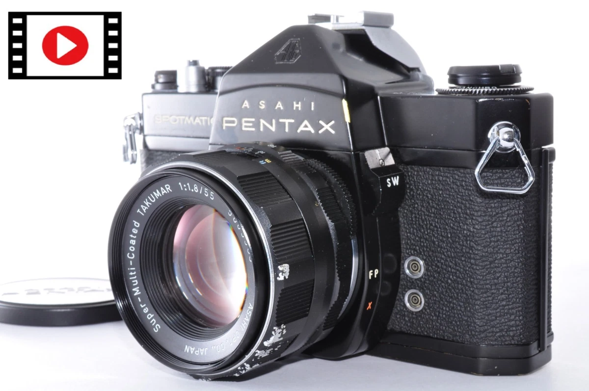 ［美品］ペンタックス PENTAX SPOTMATIC SP 55mm 1.8 Pentax Spotmatic SP Black 35mm Film Camera 55mm f1.8 Lens -no meter- [