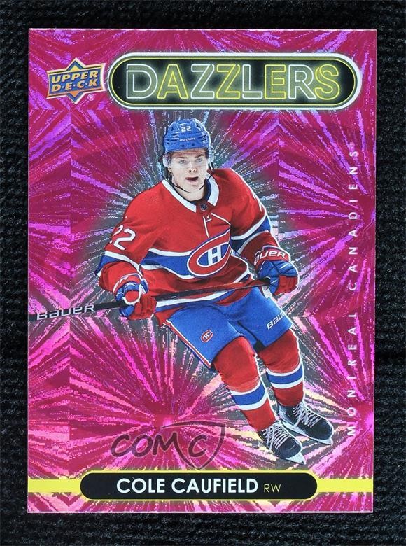 2021-22 Upper Deck Series 1 Dazzlers Pink Cole Caufield #DZ-25 0z4x