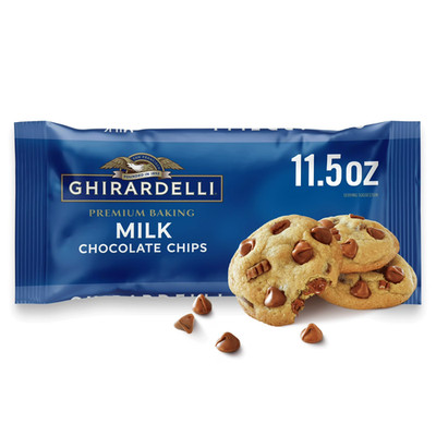 GHIRARDELLI Milk  Chocolate Chips for Baking, 11.Oz free shipping