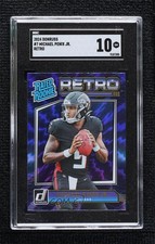 2024 Panini Donruss Rated Rookie Retro Michael Penix Jr #7 SGC 10 GEM RC