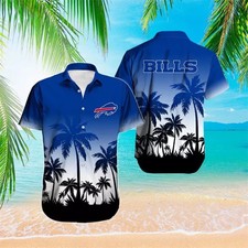 Buffalo Bills Sunset Palm Silhouette Summer Aloha Hawaiian Shirt