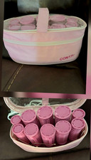 Conair Pink Hot Rollers Set 1 in  3/4 in Travel Size with Travel Case