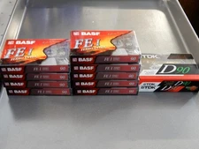 Lot of 9 BASF Ferro Extra 90 min Cassette and 2 TDK D90 Cassettes NEW