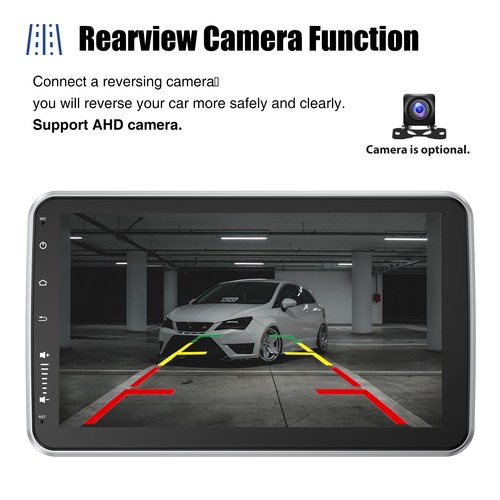 4+64G Apple CarPlay 10.1" Android 14 Single 1 DIN Rotatable Car Stereo Radio USB - Picture 9 of 15