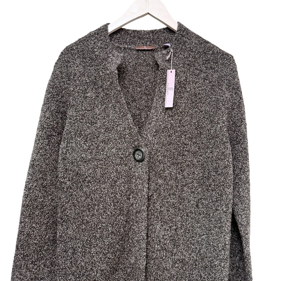 Cárdigan Marca CULLEN Mezcla Lana Cachemira Mediano Mujer Suéter Gris Boucle Nuevo con Etiquetas Foto 3 de 4