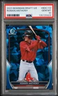 2023 ROMAN ANTHONY BOWMAN DRAFT S/E #BDC112 SAPPHIRE (RC) PSA 10 GEM MT RED SOX