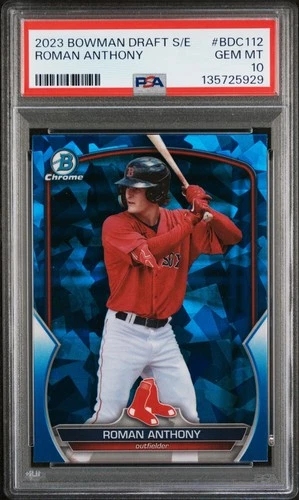 2023 ROMAN ANTHONY BOWMAN DRAFT S/E #BDC112 SAPPHIRE (RC) PSA 10 GEM MT RED SOX