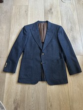 SUITSUPPLY Washington HL sport coat 40S jacket blazer wool blue herringbone EUC
