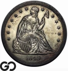 1849 Seated Liberty Dollar, Choice Uncirculated++, Scarce This Nice, Bids: 2900