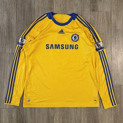 Chelsea 2008/2009 Adidas Samsung Long Sleeve Jersey Away Yellow