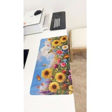 Large Sunflower Gaming Mouse Pad 23.6"x11.5" - ENHANCE Non-Slip Desk Mat Smooth