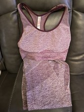 Victoria s Secret PINK Seamless Workout Set Sports Bra Leggings Size Large