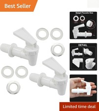 Easy-To-Use Water Dispenser Faucet, Milky White, 2 Pcs Set - Fits 3/4 Inch Hole