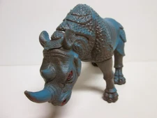 Vintage Imperial Blue Rhino Rhinoceros Dragons Knights & Daggers 1984