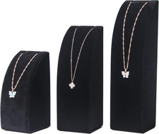 3Pcs/Set Necklace Holder Organizer Velvet Jewelry Display Stand for Selling Pand