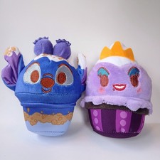 Disney Munchlings Plush Lot Of 2 Stitch Ursula Scented Frozen Sweet Treats Cute