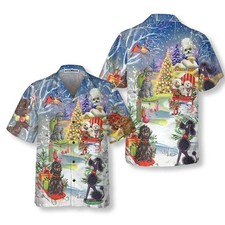 Poodle Through The Snow Hawaiian Shirt Funny Christmas Shirt For Men Women Best