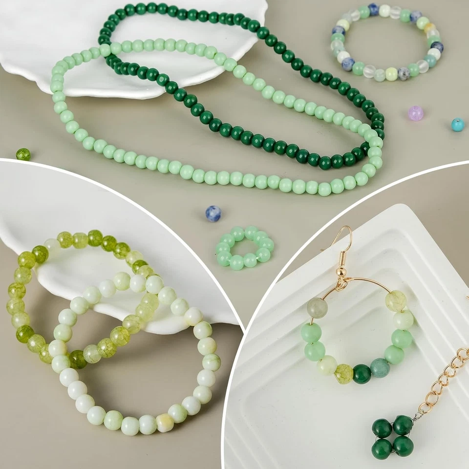 6mm Perlen Set für Armbänder zum Basteln, 24 Farben Runde Bunte Armbänder Perlen - Bild 4 von 4