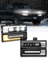 LED Headlights Assembly DOT Approved with Start Animation DRL Sequential Turn...