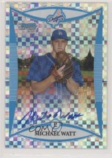 2008 Bowman Chrome Prospects Prospect X-Fractor 242/250 Michael Watt Auto sh7