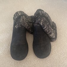 Uggs Black And Gold Boots Size 6 Barely Worn