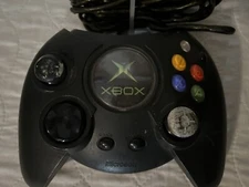 Original Black Xbox Controller S Type With Breakaway Cable and Adapter