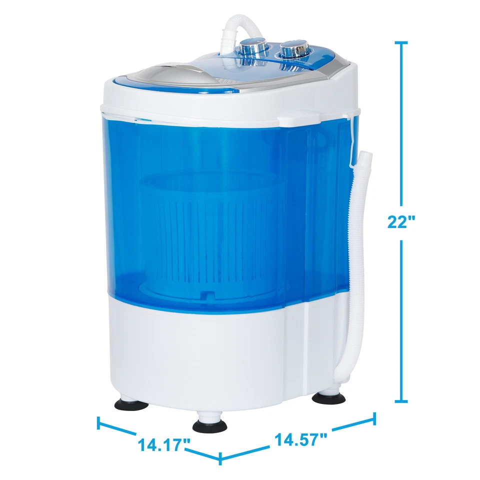 Portable Washing Machine Compact Mini Laundry Washer Idea Drain Pump Hose 9LB - Image 2 of 4