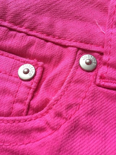 Super Cute Girls Justice Brand Bright Pink Pants Size 8 NEW - Picture 5 of 8