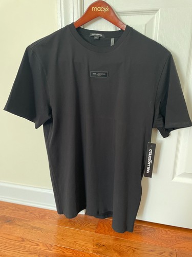 Brand New KARL LAGERFELD Black Men's T-Shirt Logo Print w/Tags Size L