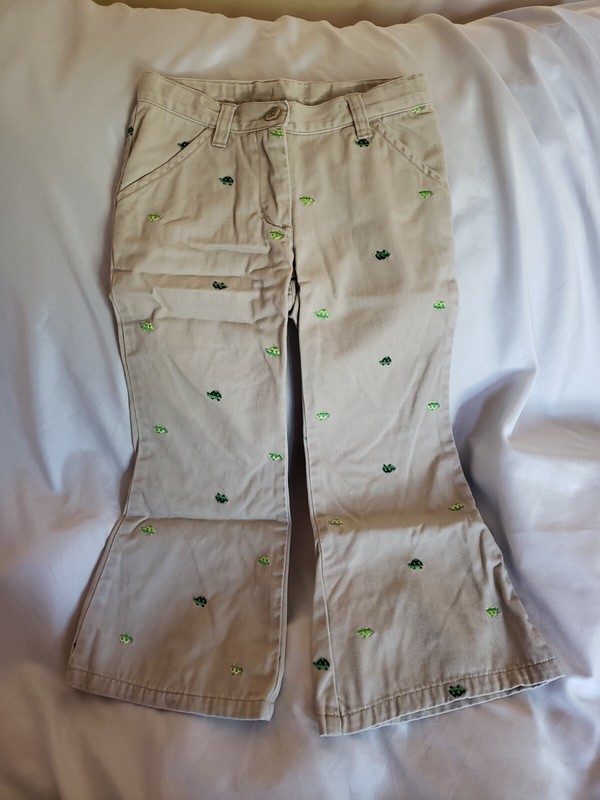 Gymboree Prep Club Girl size 4 Khaki Pants EUC Turtles