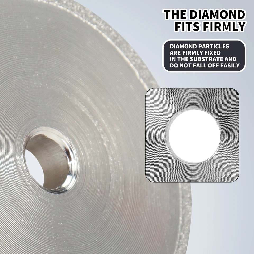 2Inch Diamond Grinding Wheel with 1/4" Mounting Mandrel for Drill Die Grinder - Image 4 of 4