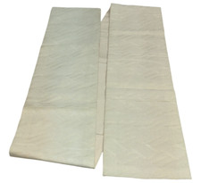 Japanese Vintage Kimono Fukuro Obi polyester white expensive tradition 151x11in